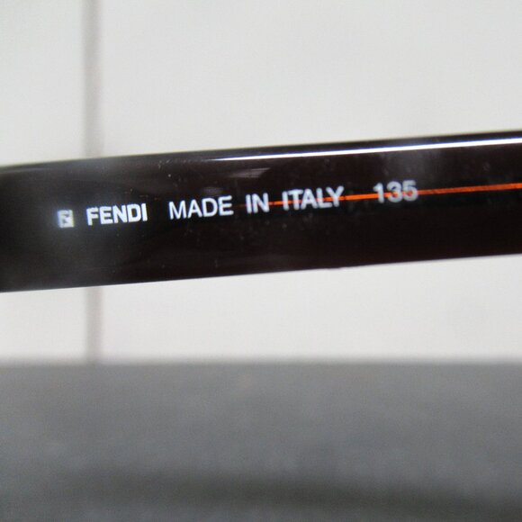 FENDI F568/R Sunglasses Frame Italy 52-15-135 Chocolate Crystal Brown main image 4